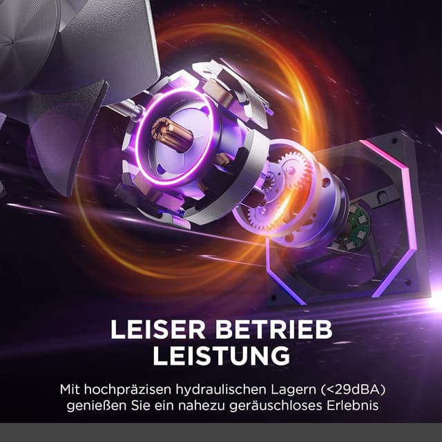 Detalle 2 de AsiaHorse Nyota-A12 RGB PC-Lüfter 120 mm (3er-Set) mit ARGB & PWM