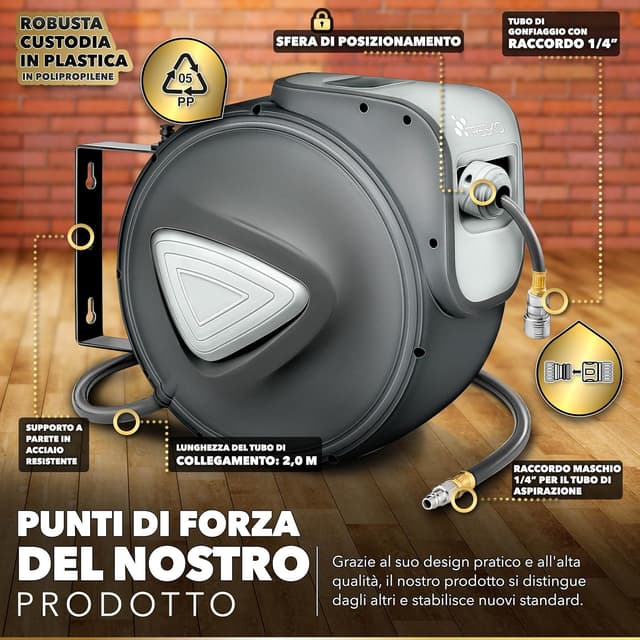 Detalle 2 de TRESKO Avvolgitubo 20 mt per aria compressa