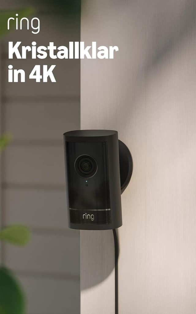 Detalle de Ring Außenkamera Pro mit Netzstecker (Outdoor Camera Pro, neueste Generation) – Retinal 4K & 10x-Zoom