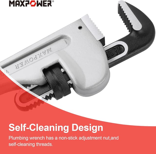 Thumbnail 4 de MAXPOWER 18" Heavy Duty Pipe Wrench 450mm 🛠