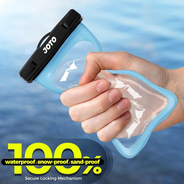 Detalle de JOTO Waterproof Phone Pouch Dry Bag Case (blue) for phones up to 7