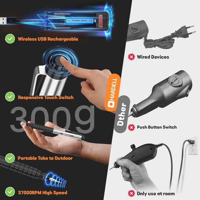 Thumbnail 2 de HARDELL Penna per Incisione Elettrica 1200 mAh