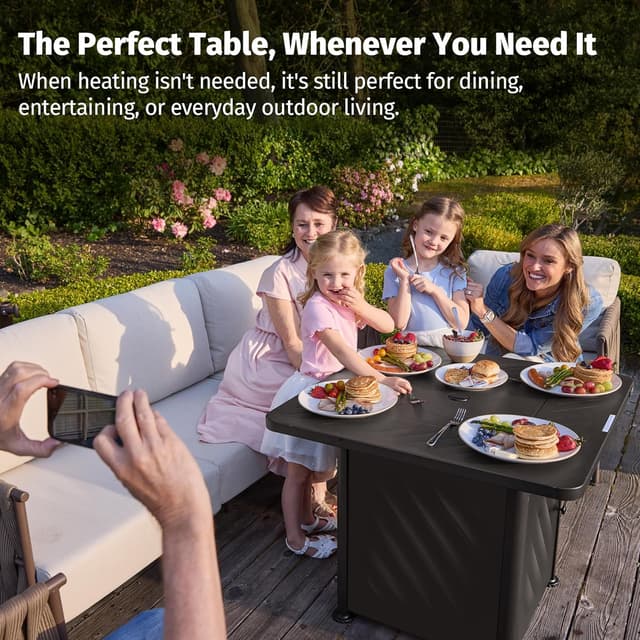 Thumbnail 4 de East Oak 28” Propane Fire Pit Table ⚡