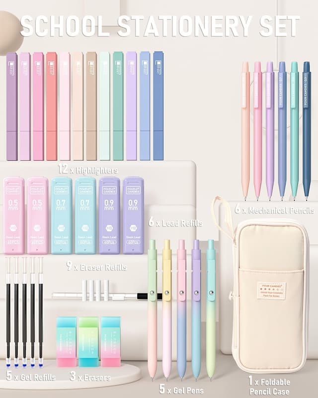 Detalle 2 de Cute stationery set with 39 pieces
