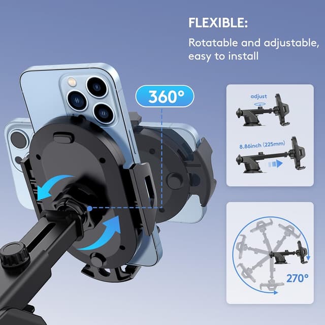 Thumbnail 5 de LOLBIU Universal Car Phone Holder 360°