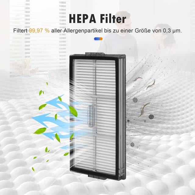 Detalle 2 de Set di accessori 24 pezzi per robot aspirapolvere Roborock compatibile con Saros 10R e Qrevo CurvX/Curv 2 ProX/Curv 2 Pro