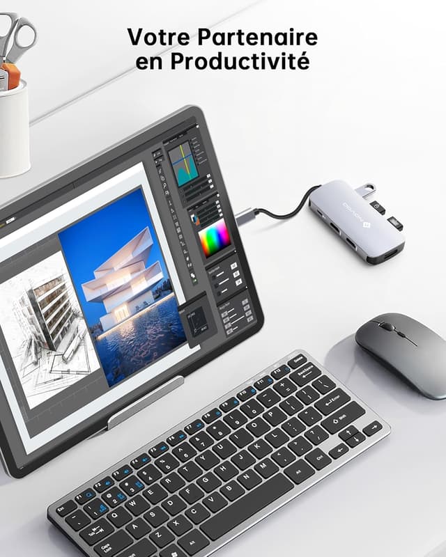 Thumbnail 5 de NOVOO Docking station USB C 7-en-1