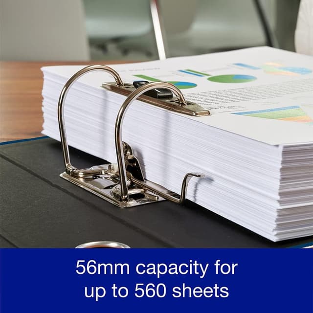 Detalle de Oxford A4 Lever Arch Files with Leaves Pattern – 2 Pack, 70mm Spine (holds up to 560 sheets)