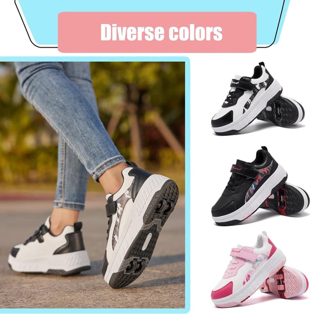 Detalle 2 de YINGCSM Rollschuhe 2-in-1 für Kinder