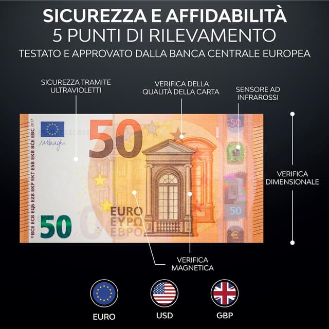 Thumbnail 2 de Rilevatore Zenacasa banconote UV MG IR