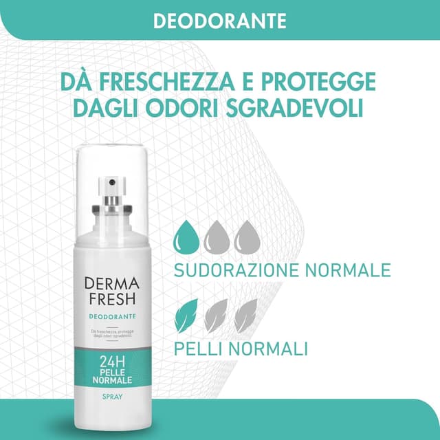 Detalle de Dermafresh Deodorante Spray Efficace 24h per pelle normale, 100 ml