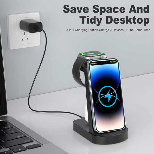 Thumbnail 6 de INNISTO 3 In 1 Caricabatterie Wireless