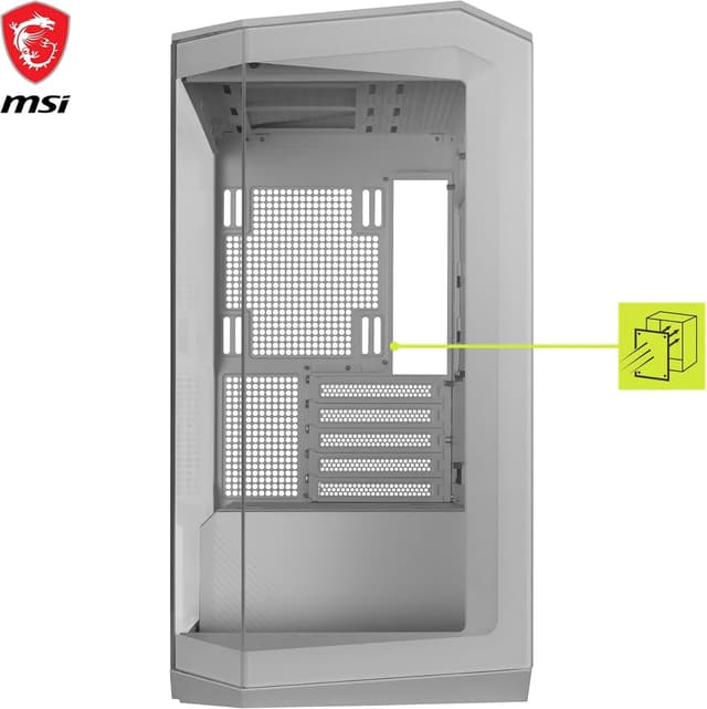 Detalle 2 de MSI MAG PANO M100L PZ White boîtier Micro-ATX