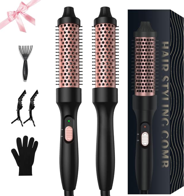 Detalle de UKLISS Thermobürste 32 mm (200 °C) – Thermal Brush 3‑in‑1 zum Glätten, Locken & mehr Volumen