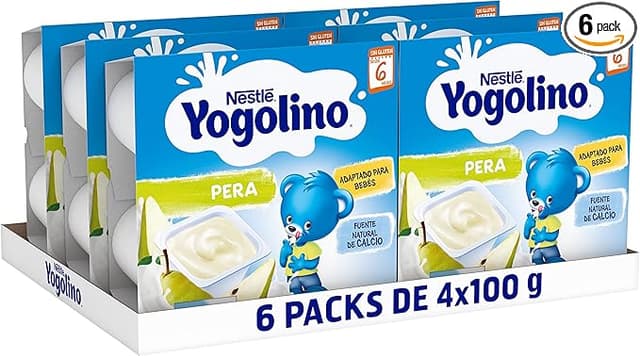 Imagen de Yogolino Nestlé Pera 🍼 Pack 6 (4x100g) A partir de 6 meses en OfertitasTOP