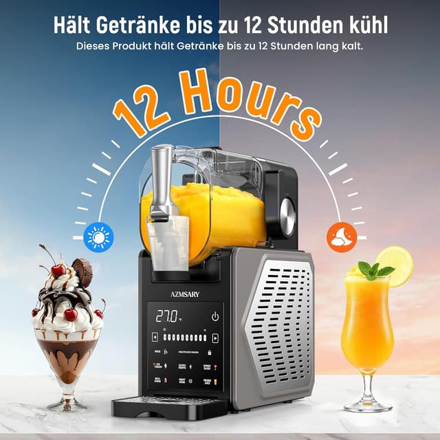 Detalle 2 de Azmsary Slush Maschine 2,5 L mit LED