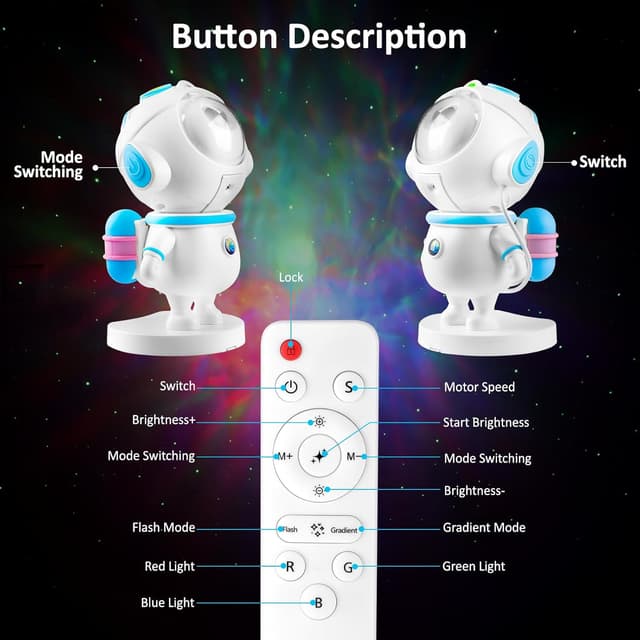 Detalle 2 de Kangtaixin Astronauta Proyector de Cielo Estrellado