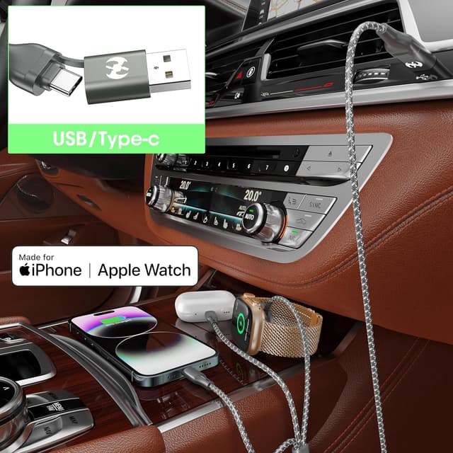 Detalle de Multi Charging Cable 6FT 3 in 2 Charger