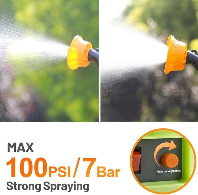 Detalle de SYLSTAR 16L Battery Powered Knapsack Sprayer (Makita 18V Compatible) – 100PSI Backpack Sprayer with 5 Nozzles