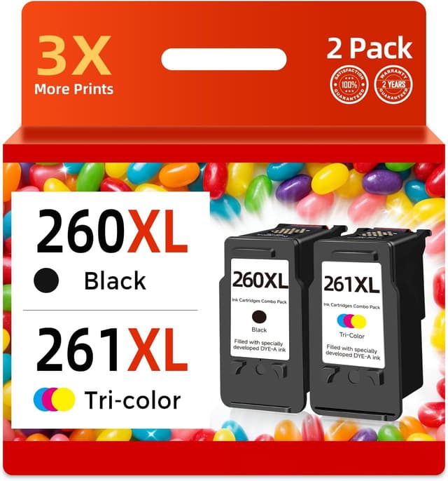 Detalle de Skyink 260XL/261XL Compatible Replacement Ink Cartridges (PG-260 Black + CL-261 Color) Combo Pack