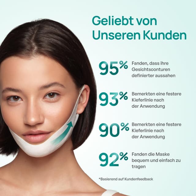 Detalle de Plantifique V-line Hyaluron Gesichtsmaske für die Kieferlinie – 15er Set (vegan)