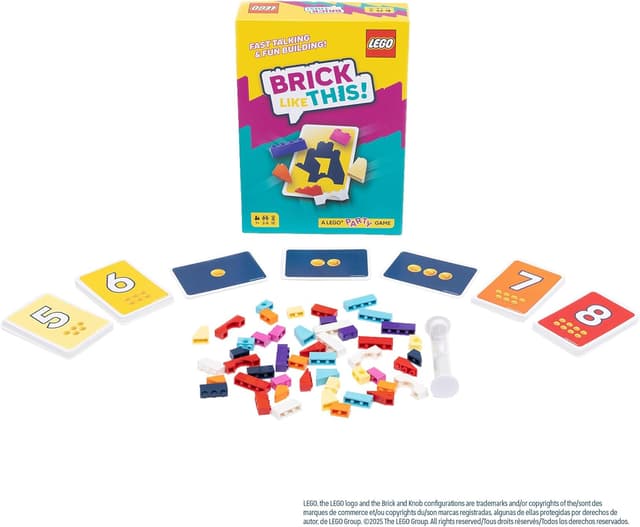 Detalle 2 de Asmodee Brick Like This! — Official LEGO party building game for families (Ages 7+, 2–8 players)