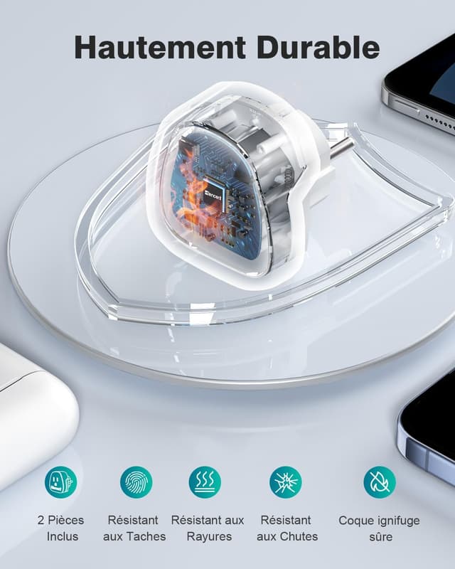 Thumbnail 5 de LENCENT 2X Adaptateur USA vers Europe