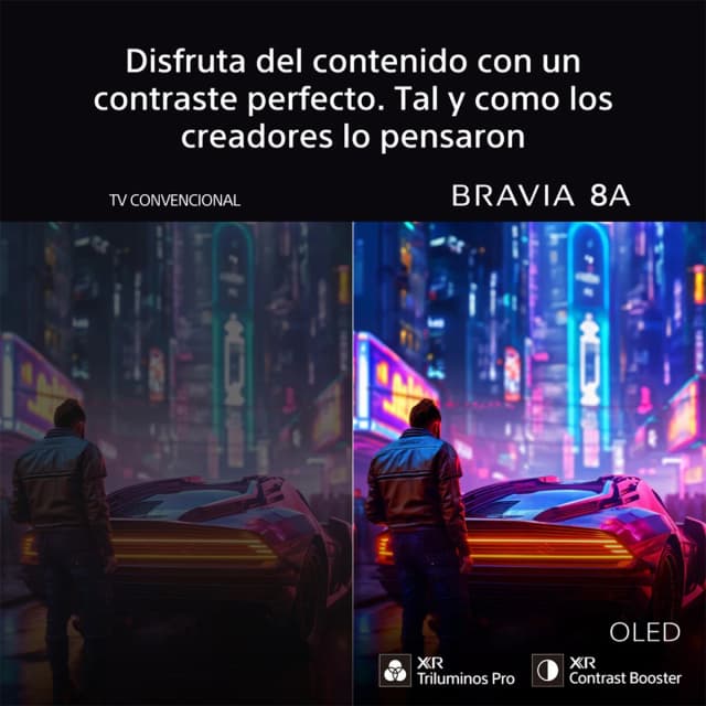 Detalle 2 de Sony BRAVIA 8A OLED 65" K65XR8AB reacondicionado Grado B (Google TV, 4K HDR, 120 Hz, para PS5)