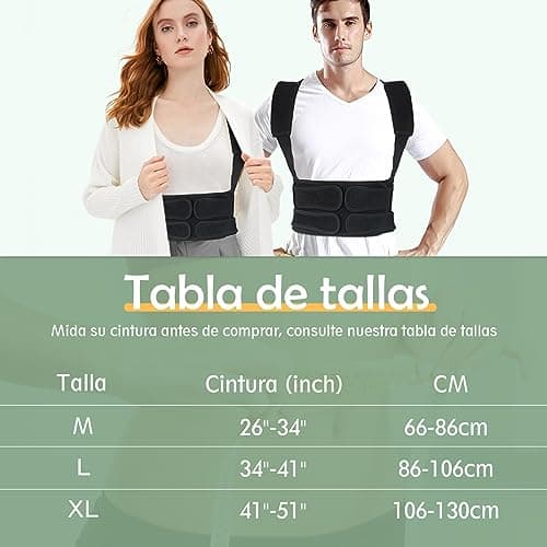 Thumbnail 4 de Corrector de Postura Espalda Mujer y Hombre 🧍♂️ Ajustable Invisible Negro