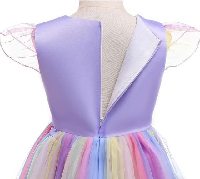 Detalle de URAQT Robe licorne enfant de princesse pour déguisement et fête Unicorn Party