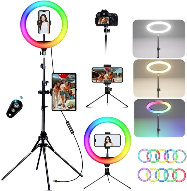 Detalle de KOSCHEAL Ringlicht 12 Zoll für Selfies