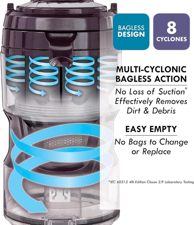 Detalle 2 de Kenmore 22614 Pet Friendly Lightweight Bagless Compact Canister Vacuum with Pet Powermate (HEPA) — Purple