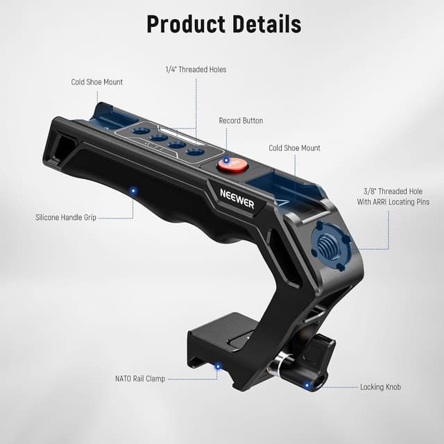 Thumbnail 6 de NEEWER PG005E NATO Top Handle with Record Button 🎥