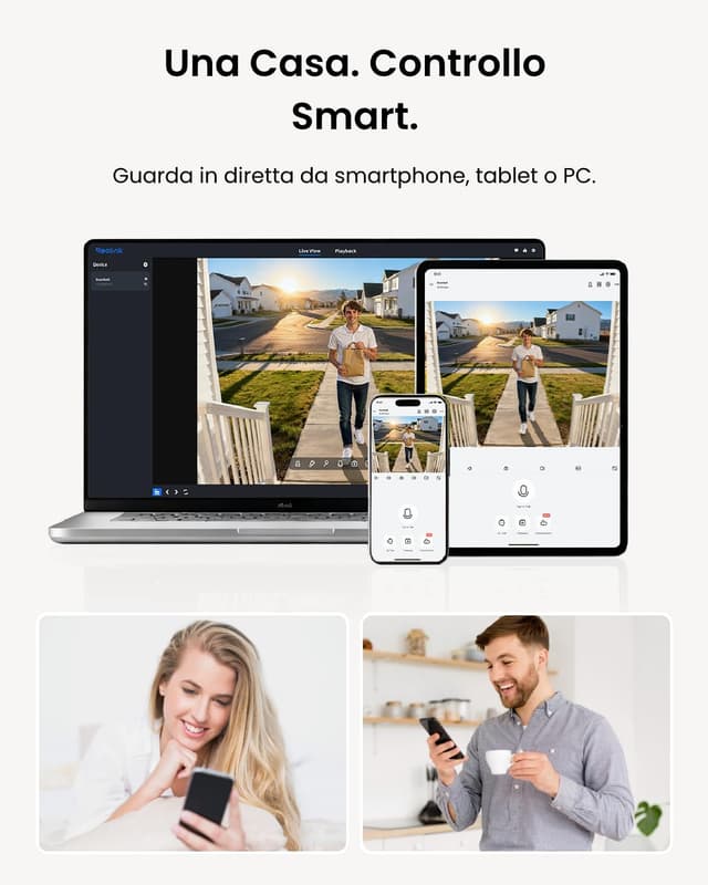 Detalle de Reolink Videocitofono PoE cablato 5MP con Chime, audio bidirezionale e vista diagonale 180° (bianco)