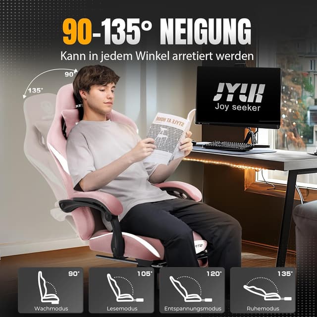 Detalle 1 de GTPLAYER sedia gaming ergonomica rosa