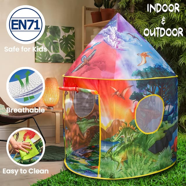 Thumbnail 4 de W&O Dinosaur Discovery Play Tent with Roar Button