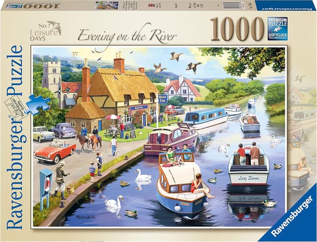 Thumbnail 6 de Ravensburger Leisure Days No.7 Evening on the River 1000-Piece Jigsaw Puzzle (70 x 50cm) – Age 12+