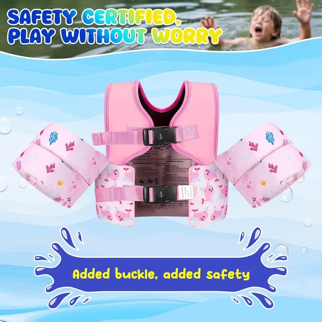 Detalle 2 de MoKo Toddler Swim Vest with Arm Floaties (13–30 lbs / 20–50 lbs / 22–66 lbs)