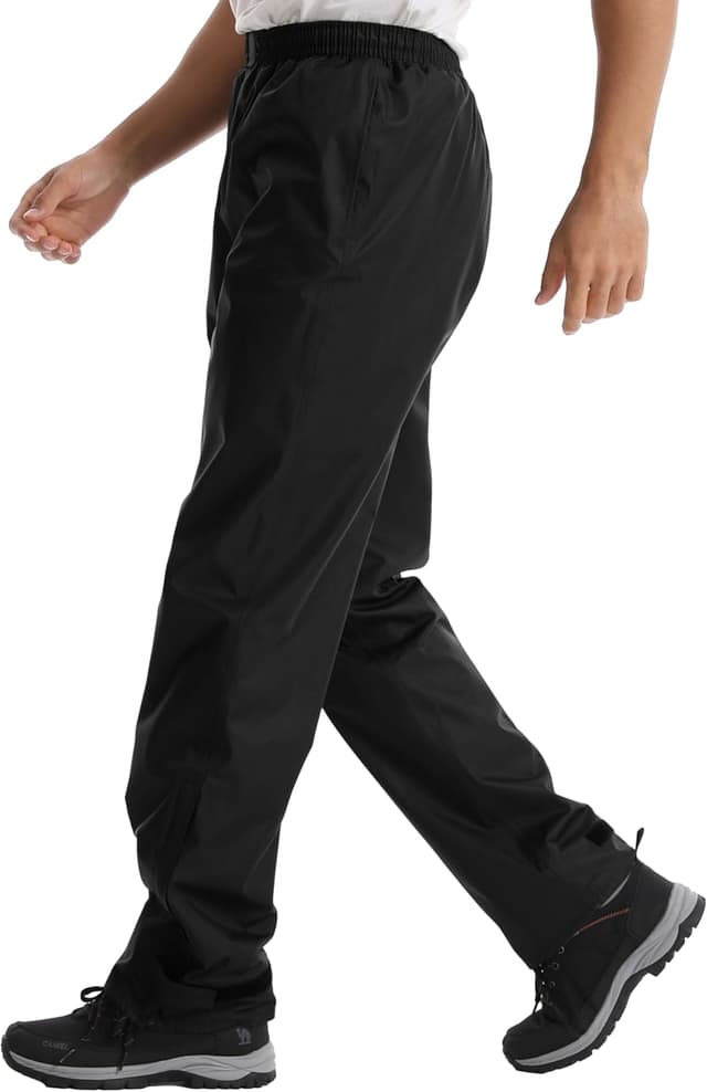 Detalle de iCreek Men’s Waterproof Rain Pants (Over Pants) — Windproof Lightweight Rain Housings for Hiking, Work, Golf & Fishing