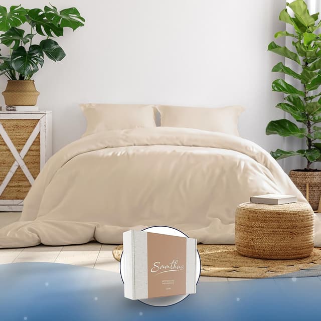 Detalle de Samthus Satin Bettwäsche 155x220 mit Set