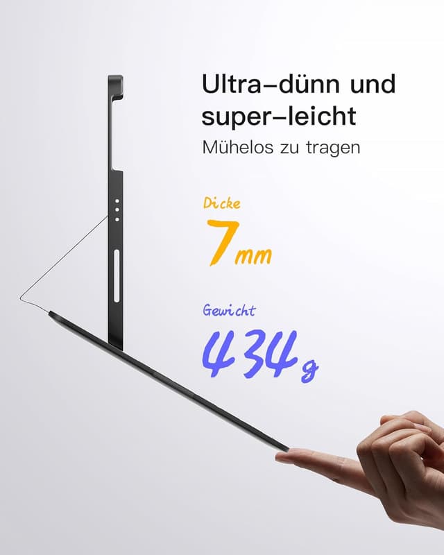 Detalle de Inateck iPad 10 Hülle mit Tastatur 0,7 cm