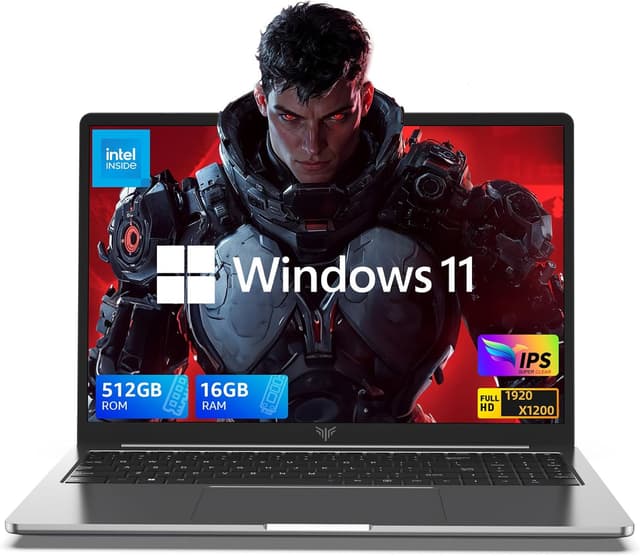 Detalle de KAIGERR 16GB DDR4 512GB SSD 16-inch Windows 11 Laptop (Intel 12th Quad-Core, up to 3.4GHz)