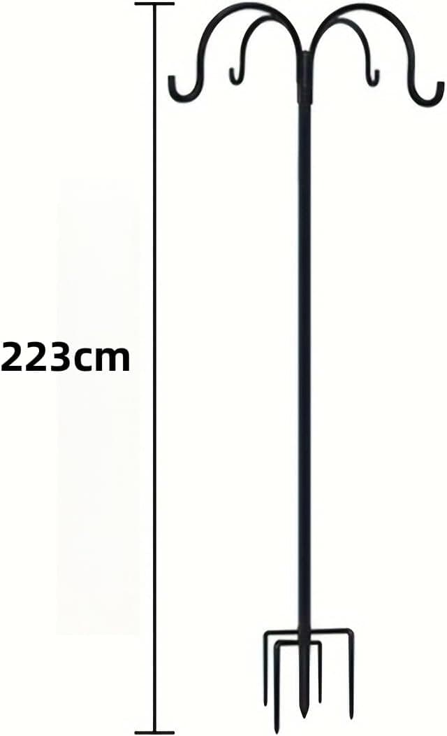 Detalle de QUZGVEXA adjustable bird feeder pole with multi-hook hanging station (223cm)