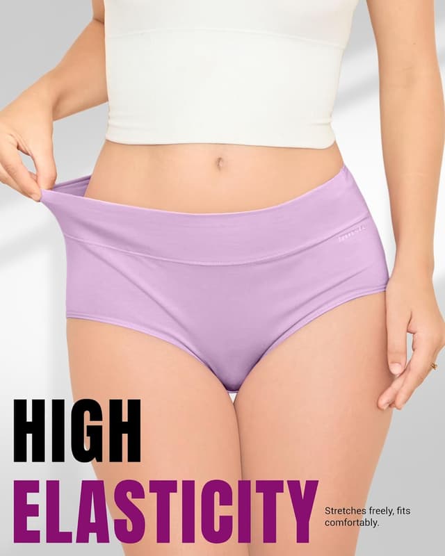 Thumbnail 4 de TANSTC Bragas Mujer Algodón Elástico Culotte 5 Pack