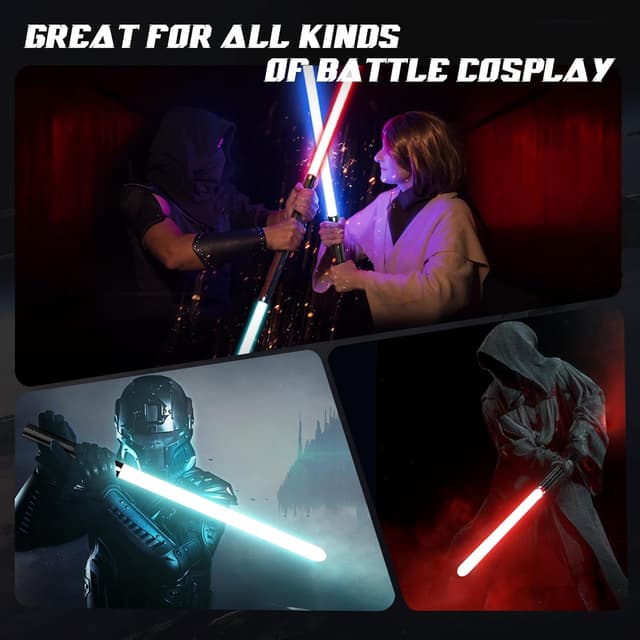 Detalle 2 de Lightsaber Lightsabers with FX Sound Motion Sensitive — RGB 15 Color Light-Up Toy Sword for Kids