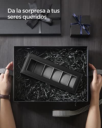 Thumbnail 6 de SONGMICS JWB06BK Caja para 6 relojes 48 mm