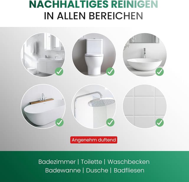 Detalle de BiOHY Sanitärreiniger Plus – Kalkentferner Konzentrat für Fliesen, Dusche & WC (1 l) mit EU Ecolabel