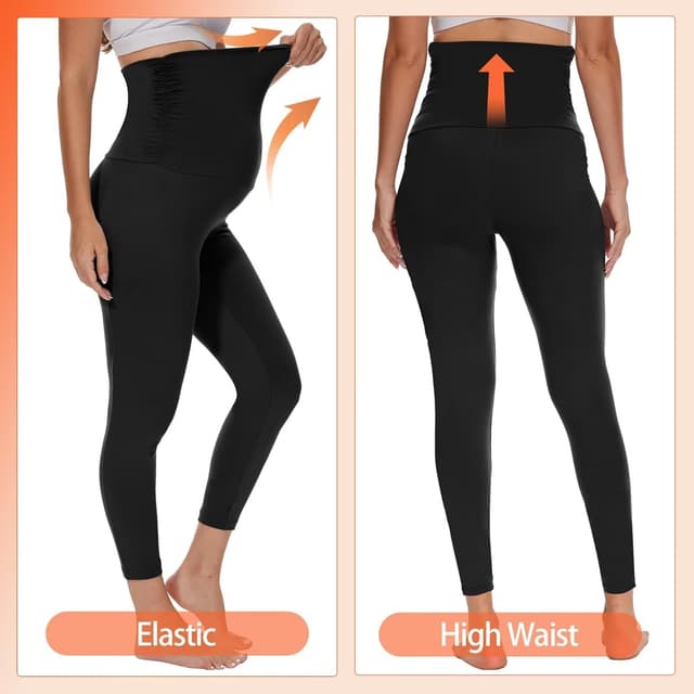 Thumbnail 2 de QGGQDD Thermal Maternity Leggings — High‑Waisted Fleece Lined Pregnancy Pants