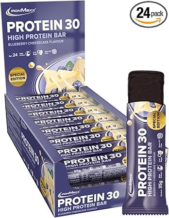 Imagen de IronMaxx Protein 30 Barritas - Tarta de Queso y Arándanos 🍰 en OfertitasTOP
