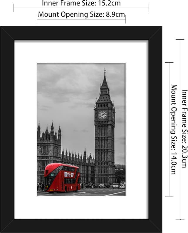 Thumbnail 1 de Tinkeps 8x6 Black Picture Frame 4 Pack